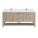 James Martin Breckenridge 72" Double Bathroom Vanity, Whitewashed Oak