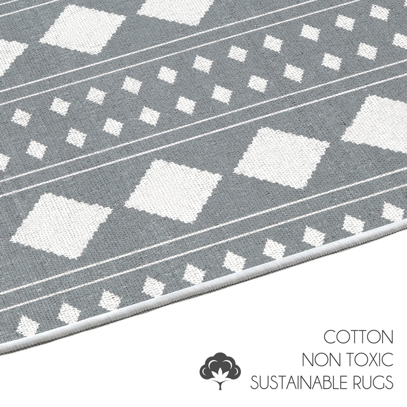 Sussexhome Diamond Collection 2 x 3 Foot Heavy Duty Low Pile Landing Rug Runner