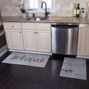 US States Arizona Design Non Skid Washable Kitchen Runner Rugs Set of 2| 44 x 24 and 31.5 x 20 Inches Floor Mats |Gray