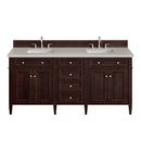 James Martin Brittany 72" Double Bathroom Vanity, Burnished Mahogany