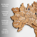 Wooden Map of Italy – Oak