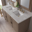 James Martin Portland 60" Double Bathroom Vanity, Whitewashed Walnut