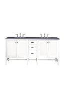 James Martin Addison 72" Double Bathroom Vanity, Glossy White