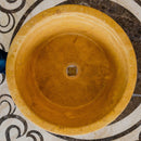 Oasis Gold Travertine Natural Stone Round Vessel Sink 16 Inch Bathroom