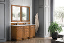 James Martin Bristol 60" Double Bathroom Vanity, Saddle Brown