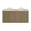James Martin Chicago 60" Double Bathroom Vanity, Walnut Whisper