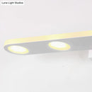 GobekUsa Oblong Bathroom LED Vanity Light Acrylic 4/6 Lights Simplicity Wall Mounted Mirror Lighting in Warm/White