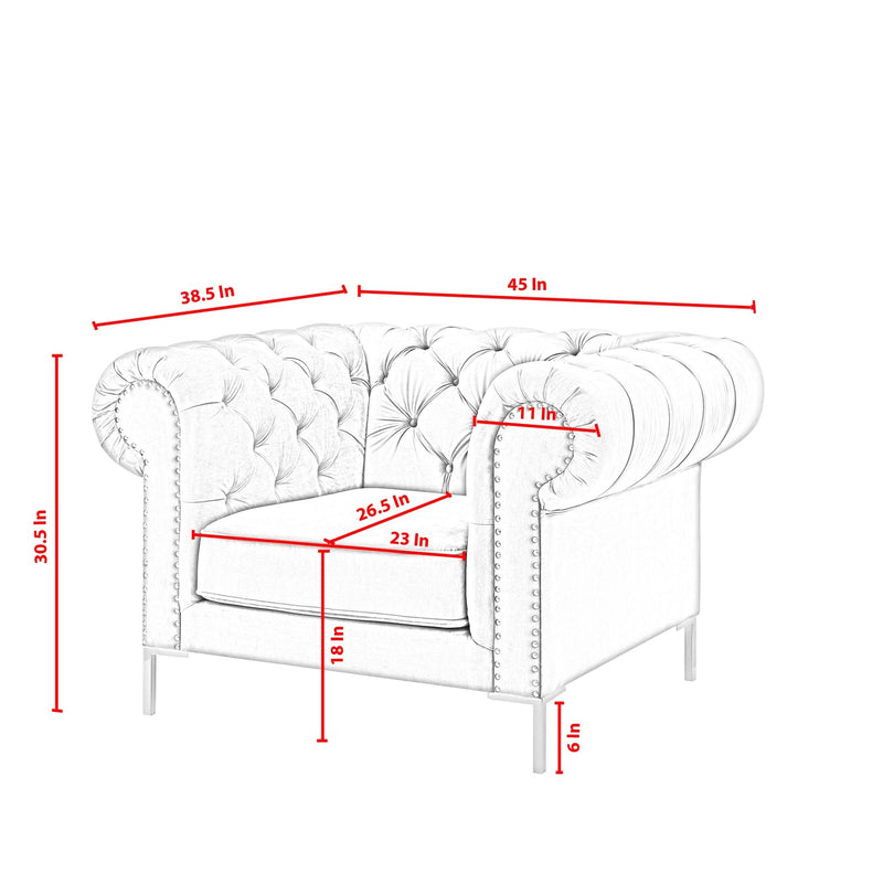 Carolyn Button Tufted Club Chair