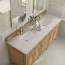 James Martin Lorelai 72" Double Bathroom Vanity, Light Natural Oak