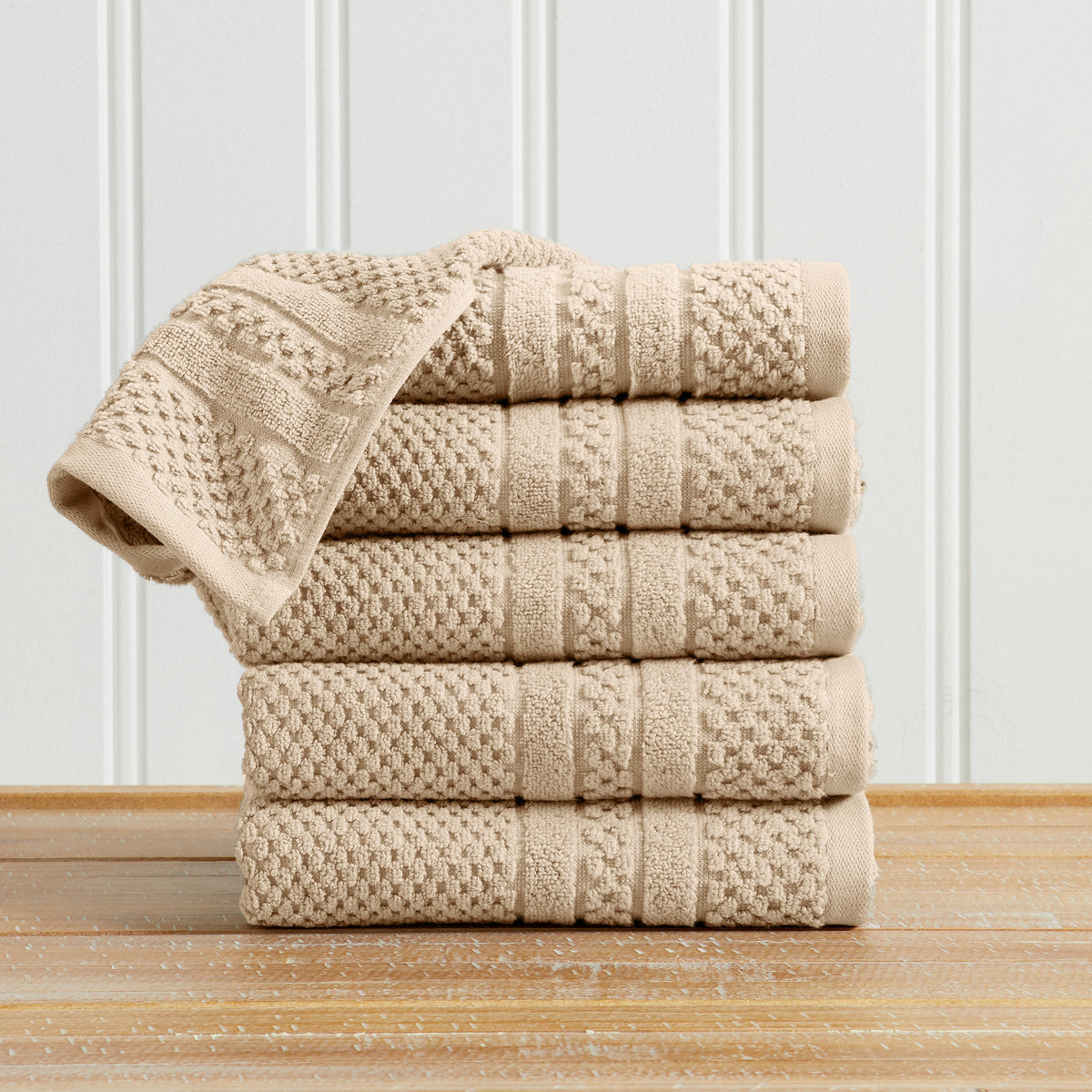 100% Cotton Checkered Jacquard Bath Towel Set - Giuliana Collection, photo 42 of 52