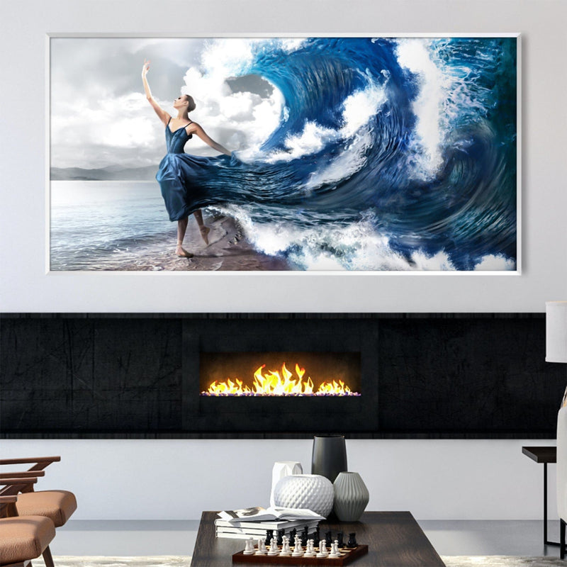 Ocean Dress Landscape Canvas