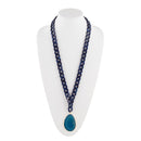 Ocean Storm Blue Agate Necklace
