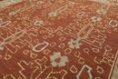 3'10" x 5'10" Hand Knotted Wool Reversible Panel Area Rug Brown
