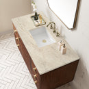 James Martin Amberly 48" Dual Mount Single Bathroom Vanity, Mid-Century Walnut