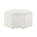 Fiorella Leather Cocktail Ottoman