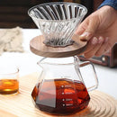 Octagonal glass coffee kettle kitchen faceted clear dripper by Decorbites