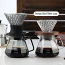 Octagonal glass coffee kettle kitchen faceted clear dripper by Decorbites