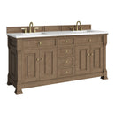James Martin Brookfield 72" Double Bathroom Vanity, Pecan