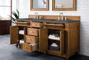James Martin Bristol 72" Double Bathroom Vanity, Saddle Brown