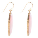 Odyssey Long Pink Opal and Bronze Earrings