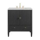 James Martin Myrrin 30" Single Bathroom Vanity, Carbon Oak