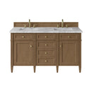 James Martin Brittany 60" Double Bathroom Vanity, Pecan