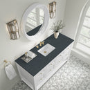 James Martin Breckenridge 60" Single Bathroom Vanity, Bright White