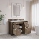 James Martin Bristol 48" Single Bathroom Vanity, Whitewashed Walnut