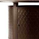 Aluminum 44-in Round Propane Fire Table with Beads, Covers and Lid