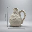 GobekUsa Handmade Irregular Grain Ceramic Vase for Home Floral Arrangements