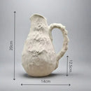 GobekUsa Handmade Irregular Grain Ceramic Vase for Home Floral Arrangements