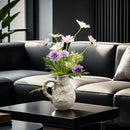 GobekUsa Handmade Irregular Grain Ceramic Vase for Home Floral Arrangements