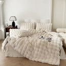 GobekUsa Deluxe Faux Rabbit Fur Bedding Set: Soft Velvet, Plush Warmth for Winter