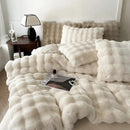 GobekUsa Deluxe Faux Rabbit Fur Bedding Set: Soft Velvet, Plush Warmth for Winter