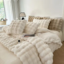 GobekUsa Deluxe Faux Rabbit Fur Bedding Set: Soft Velvet, Plush Warmth for Winter