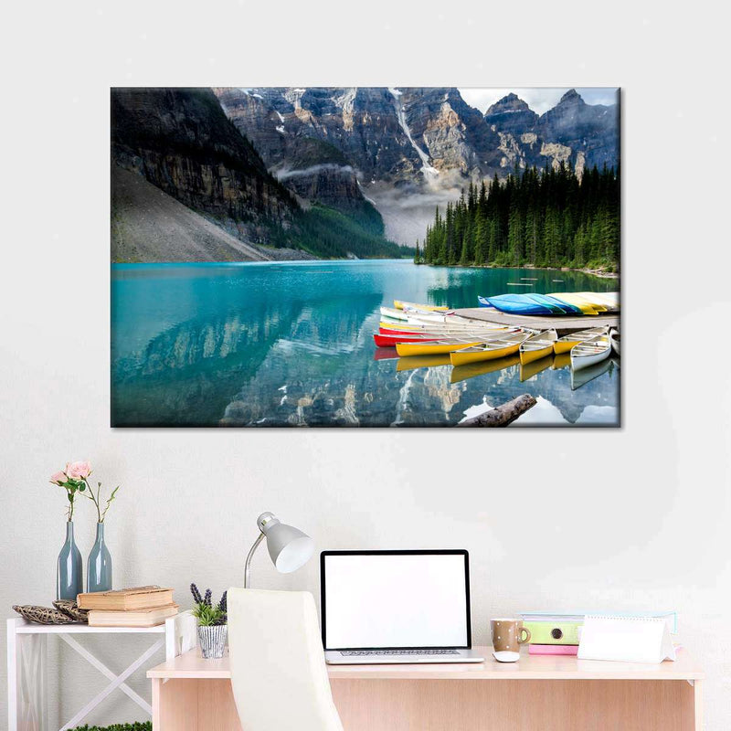 Lake Moraine Kayaks Wall Art