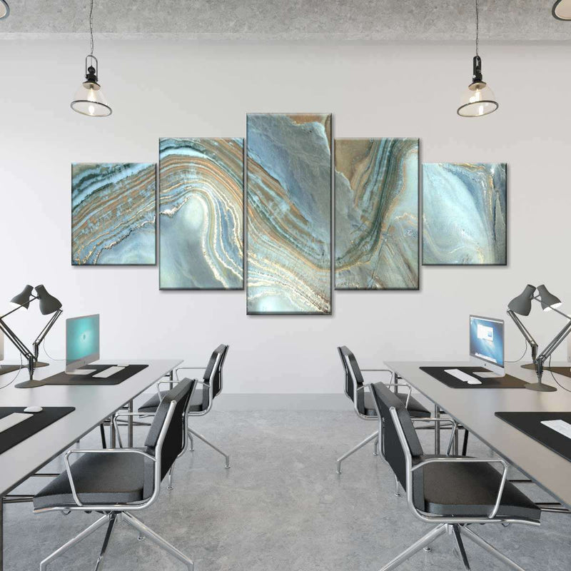 Abstract Pearlescent Layers Wall Art