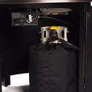 Aluminum 44-in Round Antique Copper Fire Table Set with Rocking Chairs