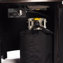 Black Aluminum Fire Table Set with Two Loveseats and Two Club Chairs