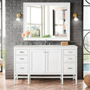 James Martin Addison 60" Single Bathroom Vanity, Glossy White