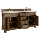 James Martin Brookfield 72" Double Bathroom Vanity, Pecan