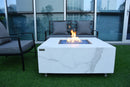 Bianco Outdoor Bianco White Fire Pit Table - Select Fuel Type