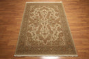 6' x 9' New Hand knotted Wool Oriental Area Rug Beige