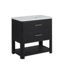 James Martin Lucian 36" Single Bathroom Vanity, Carbon Oak