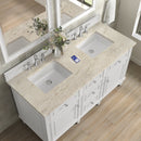 James Martin Lorelai 60" Double Bathroom Vanity, Bright White