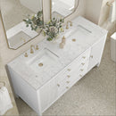 James Martin Myrrin 60" Double Bathroom Vanity, Bright White