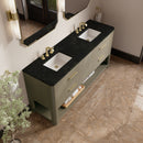James Martin Lucian 72" Double Bathroom Vanity, Pebble Oak