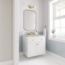 James Martin Chicago 30" Single Bathroom Vanity, Glossy White