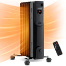 Oil Filled Radiator Heater with Adjustable Thermostat-Black by LJGDeals
