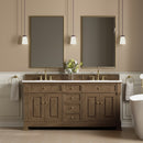 James Martin Brookfield 72" Double Bathroom Vanity, Pecan